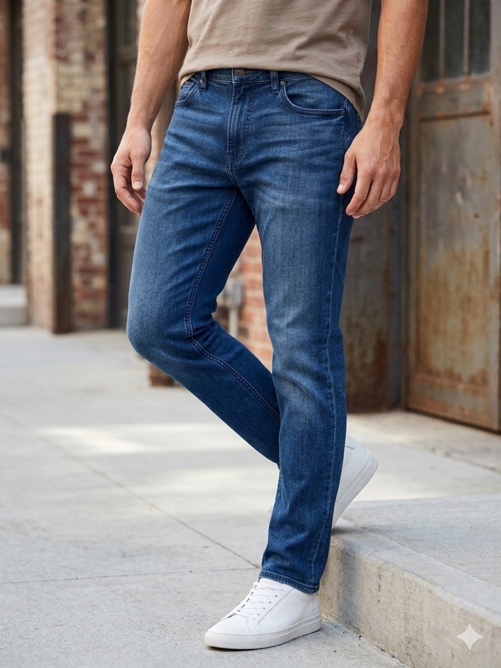 American Eagle AirFlex+ 4 Slim Fit Medium Wash Straight Leg Jeans 36x32
